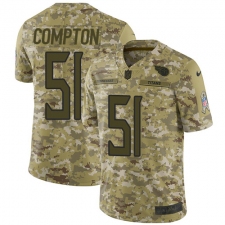 Men's Nike Tennessee Titans #51 Will Compton Limited Camo 2018 Salute to Service NFL Jersey