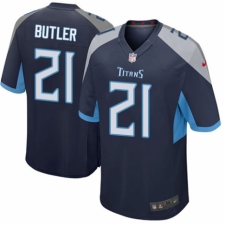 Men's Nike Tennessee Titans #21 Malcolm Butler Game Navy Blue Team Color NFL Jersey