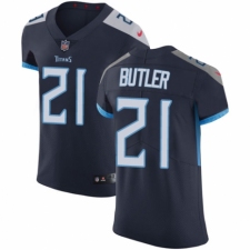 Men's Nike Tennessee Titans #21 Malcolm Butler Navy Blue Team Color Vapor Untouchable Elite Player NFL Jersey