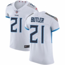 Men's Nike Tennessee Titans #21 Malcolm Butler White Vapor Untouchable Elite Player NFL Jersey