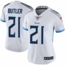Women's Nike Tennessee Titans #21 Malcolm Butler White Vapor Untouchable Elite Player NFL Jersey