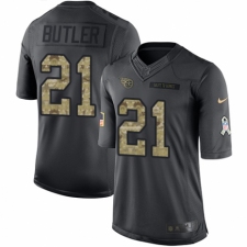 Youth Nike Tennessee Titans #21 Malcolm Butler Limited Black 2016 Salute to Service NFL Jersey