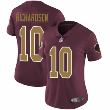 Women's Nike Washington Redskins #10 Paul Richardson Burgundy Red/Gold Number Alternate 80TH Anniversary Vapor Untouchable Limited Player NFL Jersey