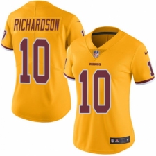 Women's Nike Washington Redskins #10 Paul Richardson Limited Gold Rush Vapor Untouchable NFL Jersey