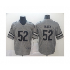 Men's Chicago Bears #52 Khalil Mack Limited Gray Rush Gridiron Football Jersey