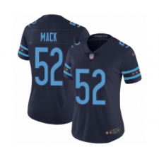 Women's Chicago Bears #52 Khalil Mack Limited Navy Blue City Edition Football Jersey