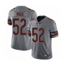 Women's Chicago Bears #52 Khalil Mack Limited Silver Inverted Legend Football Jersey