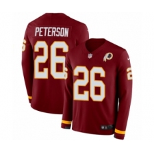 Men's Nike Washington Redskins #26 Adrian Peterson Limited Burgundy Therma Long Sleeve NFL Jersey
