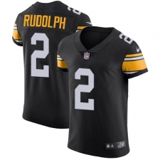 Men's Nike Pittsburgh Steelers #2 Mason Rudolph Black Alternate Vapor Untouchable Elite Player NFL Jersey