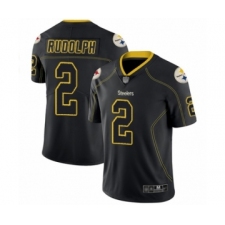 Men's Pittsburgh Steelers #2 Mason Rudolph Limited Lights Out Black Rush Football Jersey