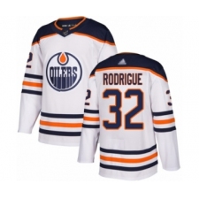 Youth Edmonton Oilers #32 Olivier Rodrigue Authentic White Away Hockey Jersey