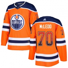 Men's Adidas Edmonton Oilers #70 Ryan McLeod Authentic Orange Drift Fashion NHL Jersey