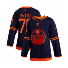 Men's Edmonton Oilers #70 Ryan McLeod Authentic Navy Blue Alternate Hockey Jersey