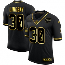 Men's Denver Broncos #30 Phillip Lindsay Olive Gold Nike 2020 Salute To Service Limited Jersey