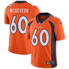 Men's Nike Denver Broncos #60 Connor McGovern Orange Team Color Vapor Untouchable Limited Player NFL Jersey