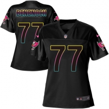 Women Nike Tampa Bay Buccaneers #77 Caleb Benenoch Game Black Fashion NFL Jersey