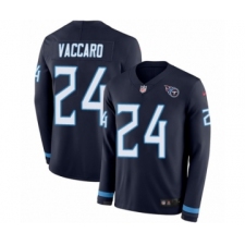 Men's Nike Tennessee Titans #24 Kenny Vaccaro Limited Navy Blue Therma Long Sleeve NFL Jerse