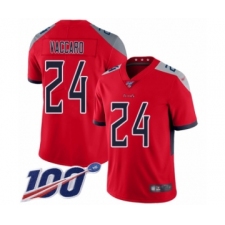 Men's Tennessee Titans #24 Kenny Vaccaro Limited Red Inverted Legend 100th Season Football Jersey