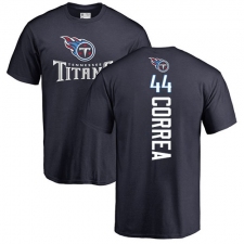 NFL Nike Tennessee Titans #44 Kamalei Correa Navy Blue Backer T-Shirt