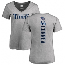 NFL Women's Nike Tennessee Titans #44 Kamalei Correa Ash Backer T-Shirt