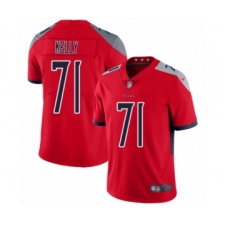 Men's Tennessee Titans #71 Dennis Kelly Limited Red Inverted Legend Football Jersey
