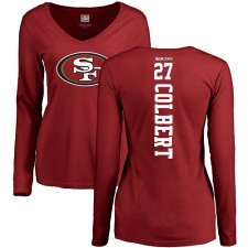 NFL Women's Nike San Francisco 49ers #27 Adrian Colbert Red Backer Long Sleeve T-Shirt