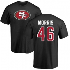 NFL Nike San Francisco 49ers #46 Alfred Morris Black Name & Number Logo T-Shirt