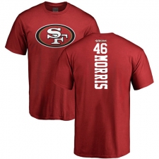 NFL Nike San Francisco 49ers #46 Alfred Morris Red Backer T-Shirt
