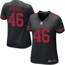 Women Nike San Francisco 49ers #46 Alfred Morris Game Black NFL Jersey