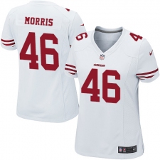 Women Nike San Francisco 49ers #46 Alfred Morris Game White NFL Jersey