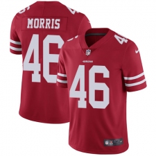 Youth Nike San Francisco 49ers #46 Alfred Morris Red Team Color Vapor Untouchable Elite Player NFL Jersey