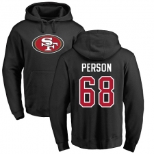 NFL Nike San Francisco 49ers #68 Mike Person Black Name & Number Logo Pullover Hoodie