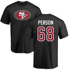 NFL Nike San Francisco 49ers #68 Mike Person Black Name & Number Logo T-Shirt