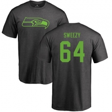 NFL Nike Seattle Seahawks #64 J.R. Sweezy Ash One Color T-Shirt
