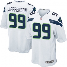 Men's Nike Seattle Seahawks #99 Quinton Jefferson Game White NFL Jersey