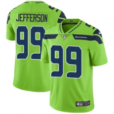 Men's Nike Seattle Seahawks #99 Quinton Jefferson Limited Green Rush Vapor Untouchable NFL Jersey