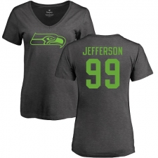 NFL Women's Nike Seattle Seahawks #99 Quinton Jefferson Ash One Color T-Shirt