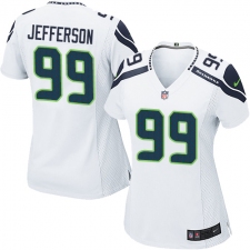 Women Nike Seattle Seahawks #99 Quinton Jefferson Game White NFL Jersey