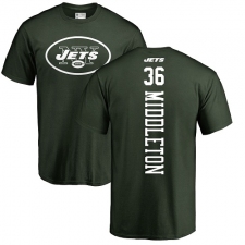 NFL Nike New York Jets #36 Doug Middleton Green Backer T-Shirt