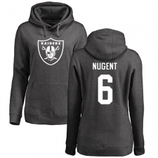 NFL Women's Nike Oakland Raiders #6 Mike Nugent Ash One Color Pullover Hoodie