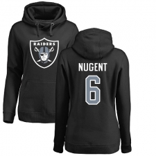 NFL Women's Nike Oakland Raiders #6 Mike Nugent Black Name & Number Logo Pullover Hoodie