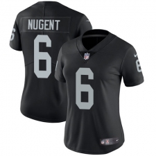 Women Nike Oakland Raiders #6 Mike Nugent Black Team Color Vapor Untouchable Elite Player NFL Jersey