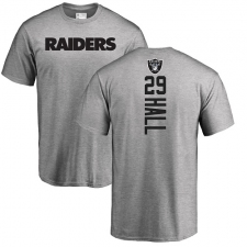 NFL Nike Oakland Raiders #29 Leon Hall Ash Backer T-Shirt