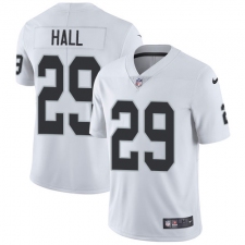 Youth Nike Oakland Raiders #29 Leon Hall White Vapor Untouchable Elite Player NFL Jersey