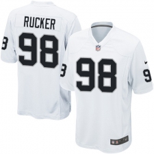 Men's Nike Oakland Raiders #98 Frostee Rucker Game White NFL Jersey