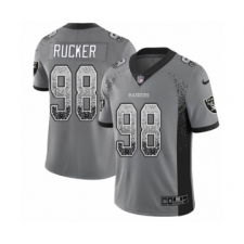 Youth Nike Oakland Raiders #98 Frostee Rucker Limited Gray Rush Drift Fashion NFL Jersey