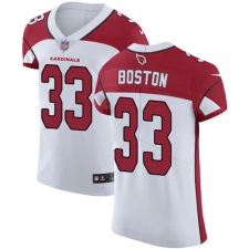 Men's Nike Arizona Cardinals #33 Tre Boston White Vapor Untouchable Elite Player NFL Jersey
