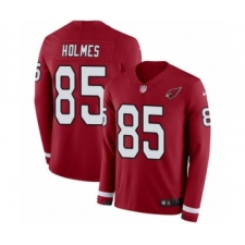 Men's Nike Arizona Cardinals #85 Gabe Holmes Limited Red Therma Long Sleeve NFL Jersey