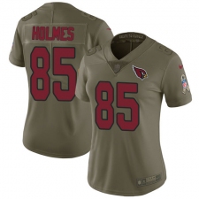 Women Nike Arizona Cardinals #85 Gabe Holmes Limited Olive 2017 Salute to Service NFL Jersey