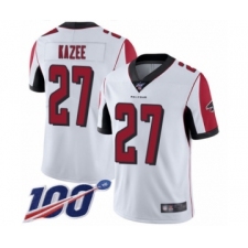 Men's Atlanta Falcons #27 Damontae Kazee White Vapor Untouchable Limited Player 100th Season Football Jersey